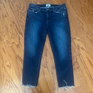 PAIGE KYLIE CROP Women’s Distressed Raw Hem Jeans Size 32